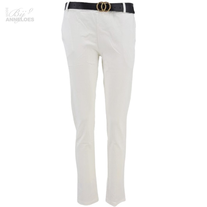 S Broek 7/8 riem - Wit
